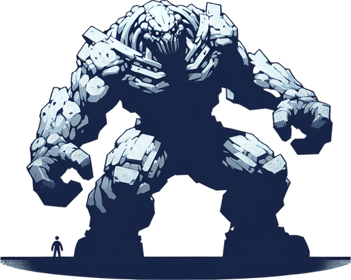 Big version of enemy and only dies after shot four times rest of features are from original enemies.
Single Game Texture. In-Game asset. 2d. Blank background. High contrast. No shadows.