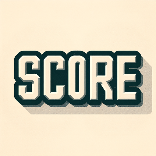 Generate an image of the word "Score" in a clean, bold, and modern font. The text should be centered on a plain or slightly textured background, making it suitable for a video game UI. The font should be simple yet eye-catching, with a slight glow or shadow effect to enhance readability..
Single Game Texture.  In-Game asset.  2d.  Blank background.  High contrast.  No shadows