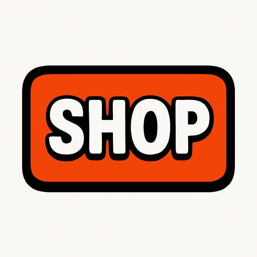 Shop button.
In-Game asset.  2d.  High contrast.  No shadows