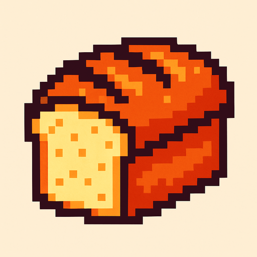pan de pixeles.
In-Game asset.  2d.  High contrast.  No shadows