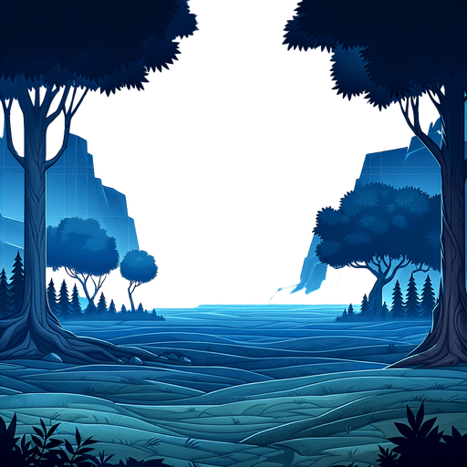 A large calm background drawing for a puzzle game, in dark calm blueish colors and non-confusing content. High definition.
Single Game Texture. In-Game asset. 2d. Blank background. High contrast. No shadows.