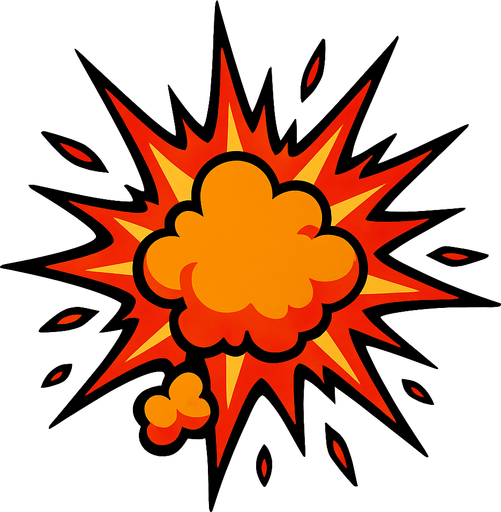 patlama.
In-Game asset.  2d.  High contrast.  No shadows