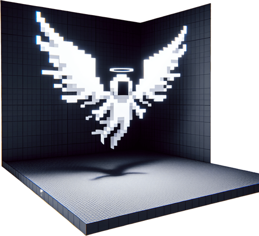 8-bit. cartoon. front view. flying final boss. white. Single Game Texture. In-Game asset. 2d. Blank background. High contrast. No shadows.