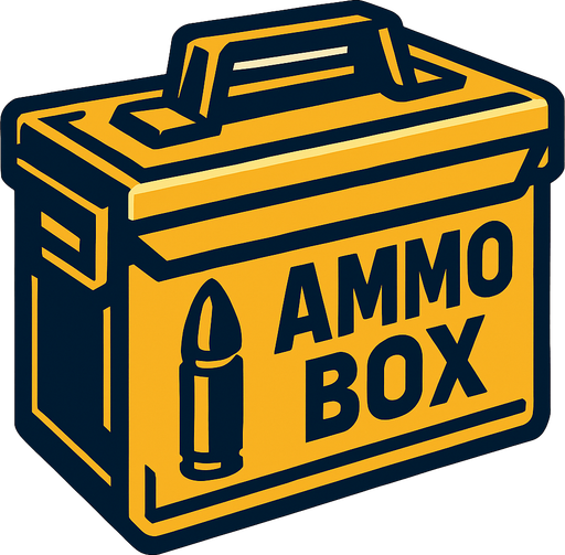 ammo box.
In-Game asset.  2d.  High contrast.  No shadows