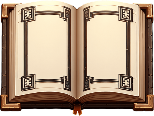 Book pages, blank, open book, no text, front facing
Single Game Texture. In-Game asset. 2d. Blank background. High contrast. No shadows.