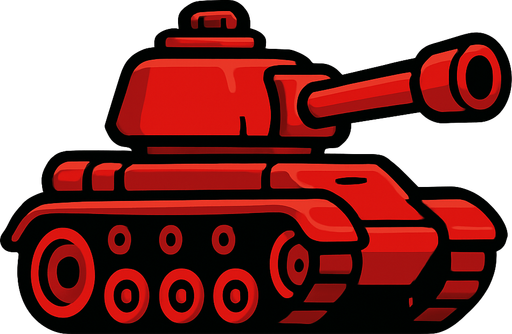 red tank.
In-Game asset.  2d.  High contrast.  No shadows