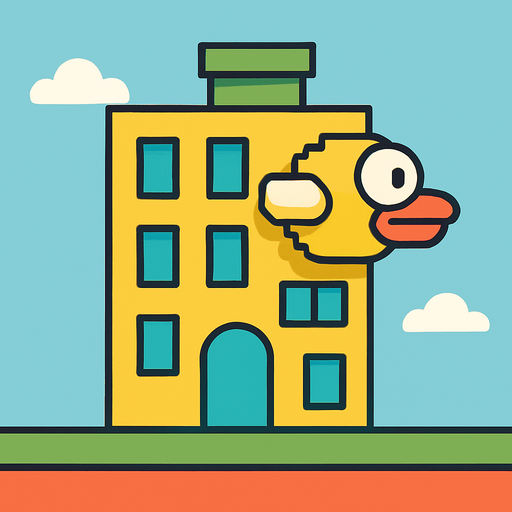Make it flapy bird building.
2d.  No shadows