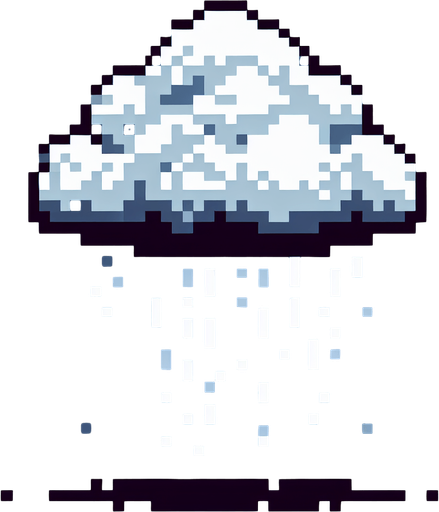 Bulut piksel sanatı.
Single Game Texture.  In-Game asset.  2d.  Blank background.  High contrast.  No shadows