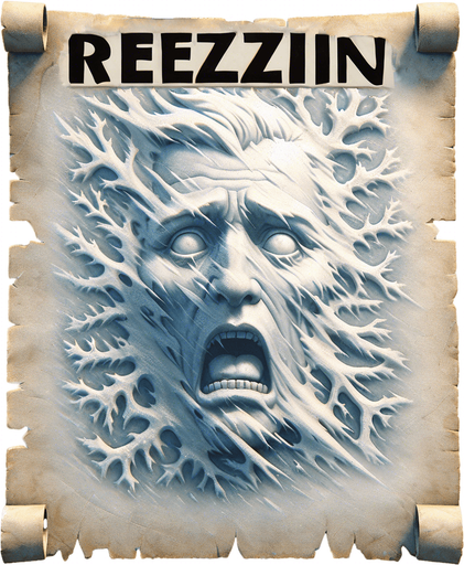 the text "freezing circumstances", in a old font