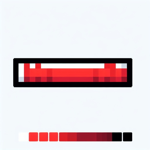 Create a plain red health bar
Single Game Texture. In-Game asset. 2d. Blank background. High contrast. No shadows.