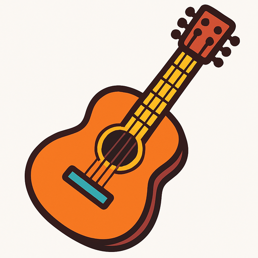 Gitar.
In-Game asset.  2d.  High contrast.  No shadows
