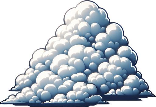 Cloud.
Single Game Texture.  In-Game asset.  2d.  Blank background.  High contrast.  No shadows
