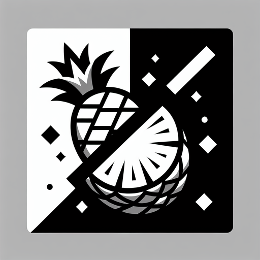sliced fruit pineapple with two slices 1one left and one right.
Single Game Texture.  In-Game asset.  2d.  Blank background.  High contrast.  No shadows.
Single Game Texture.  In-Game asset.  2d.  Blank background.  High contrast.  No shadows