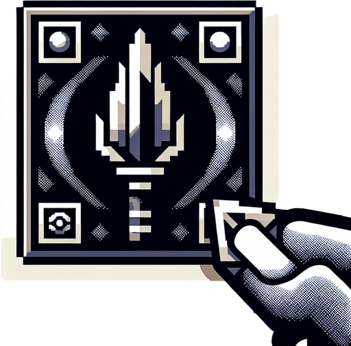 spearbutton. pixelart..
Single Game Texture. In-Game asset. 2d. Blank background. High contrast. No shadows.