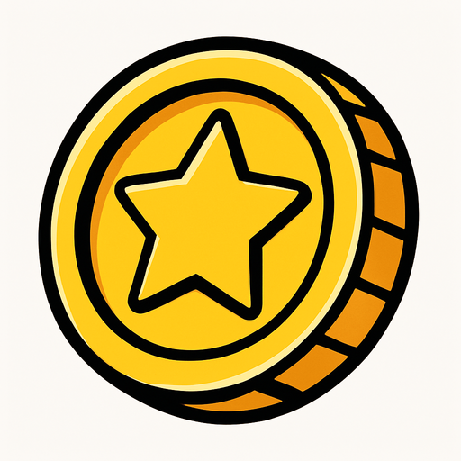 coin.
In-Game asset.  2d.  High contrast.  No shadows