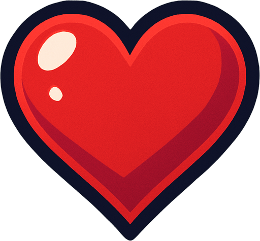 Heart.
In-Game asset.  High contrast.  No shadows