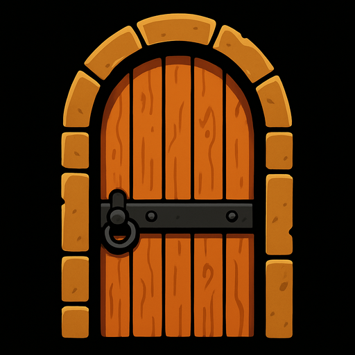 Kapı.
In-Game asset.  2d.  High contrast.  No shadows