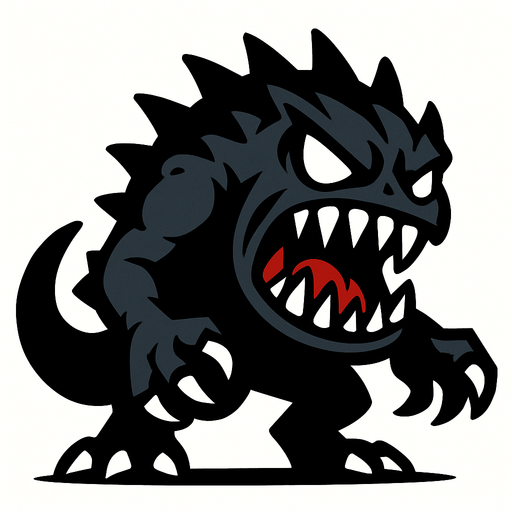 Düşman canavar.
In-Game asset.  2d.  High contrast.  No shadows