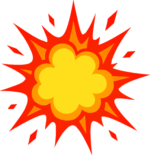 patlama.
In-Game asset.  2d.  High contrast.  No shadows