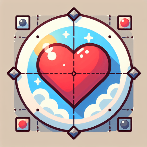 Kalp yap.
Single Game Texture. In-Game asset. 2d. Blank background. High contrast. No shadows.