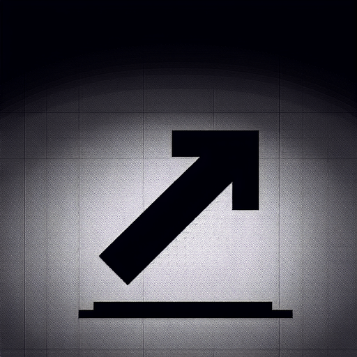 Стрелка графика стемится вверх, черный.
Single Game Texture. In-Game asset. 2d. Blank background. High contrast. No shadows.