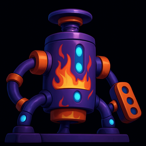 оставить как есть и стиль и цвета, дорисовать огонь на корпусе и переделать чуть конструкцию