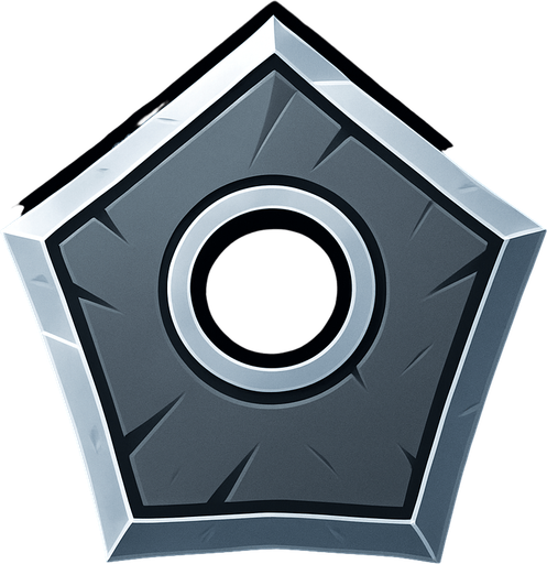 Pentagon blade.
In-Game asset.  2d.  High contrast.  No shadows