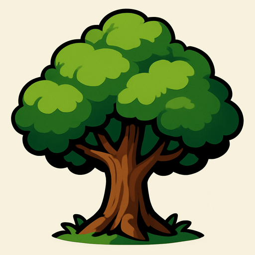 TREE.
In-Game asset.  2d.  High contrast.  No shadows