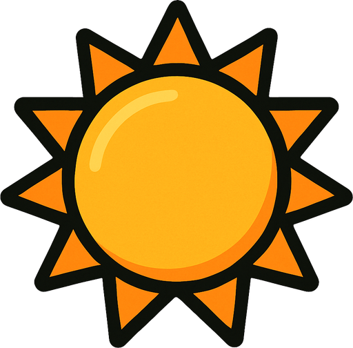 sun.
In-Game asset.  2d.  High contrast.  No shadows