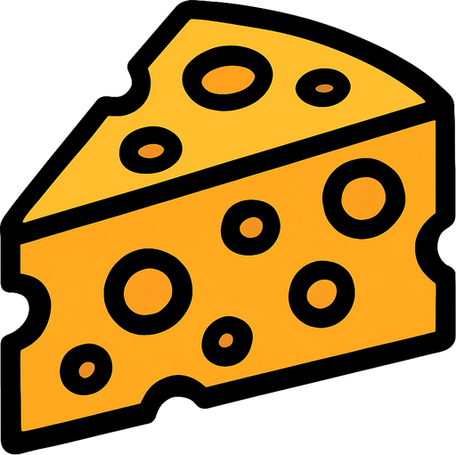 cheese.
In-Game asset.  2d.  High contrast.  No shadows
