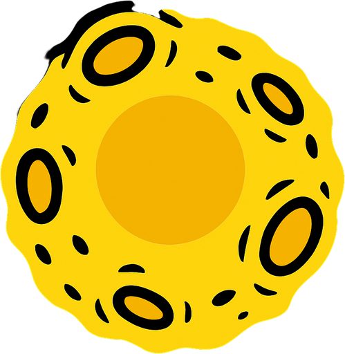 yellow meteor ball no flame effect.
In-Game asset.  2d.  High contrast.  No shadows