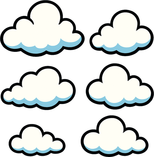 nubes.
In-Game asset.  2d.  High contrast.  No shadows