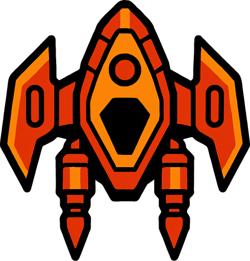 enemy ship.
In-Game asset.  2d.  High contrast.  No shadows