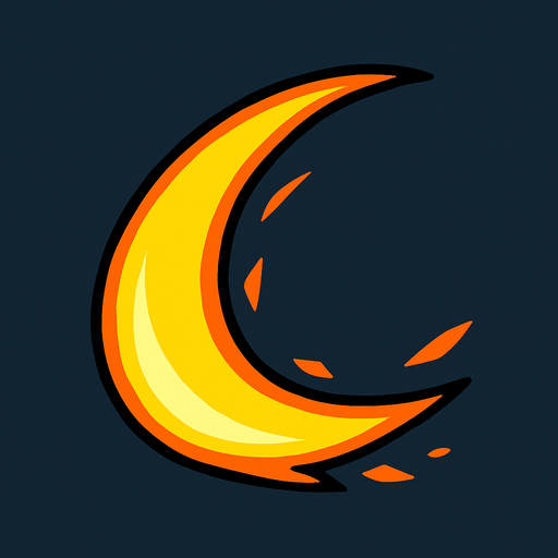 Survivor.io style 2D sword swing effect made by HABBY PTE. LTD..
In-Game asset.  2d.  High contrast.  No shadows. It should only have a slash effect, no swords. The slash effect should also be in the shape of a half moon.