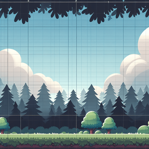 Orman vektör gökyüzü gölgeli hafif siyah Arka plan.
Single Game Texture.  In-Game asset.  2d.  Blank background.  High contrast.  No shadows