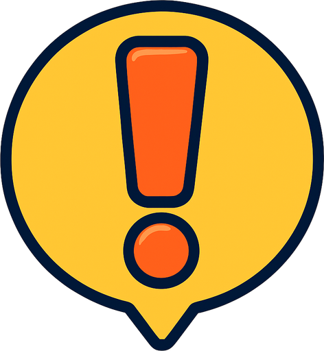 exclamantation.
In-Game asset.  2d.  High contrast.  No shadows