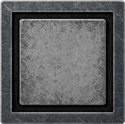 Different metal backgrounds, square inside square.
In-Game asset.  2d.  High contrast.  No shadows