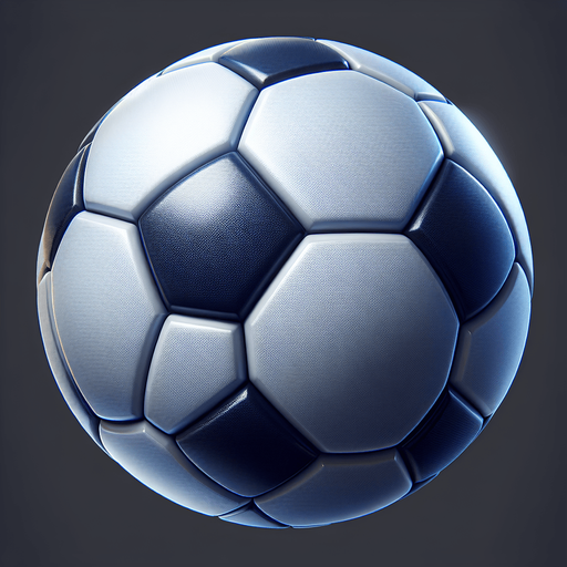football ball Single Game Texture. In-Game asset. 2d. Blank background. High contrast. No shadows.