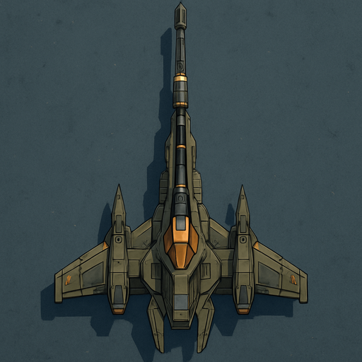 sniper spaceship top view