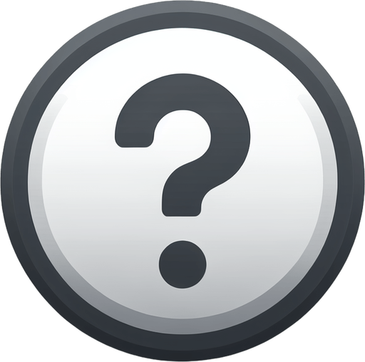 A round button with a question mark in sharp vector graphcis.
Single Game Texture. In-Game asset. 2d. Blank background. High contrast. No shadows.
