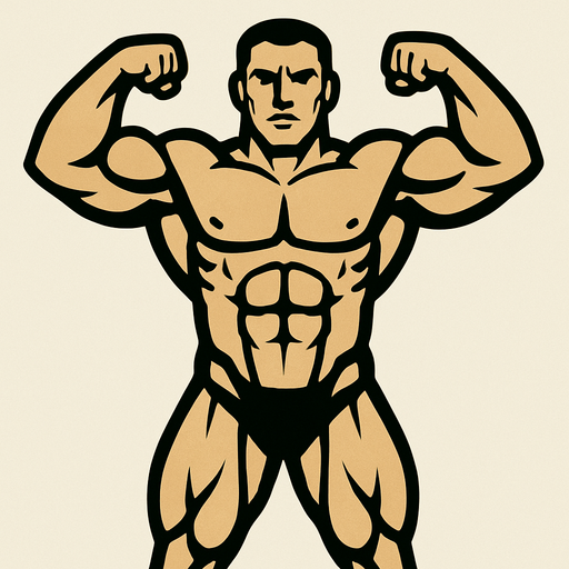 2 d az kaslı insan görseli oluştur.
In-Game asset.  2d.  High contrast.  No shadows 1 tane ten renginde