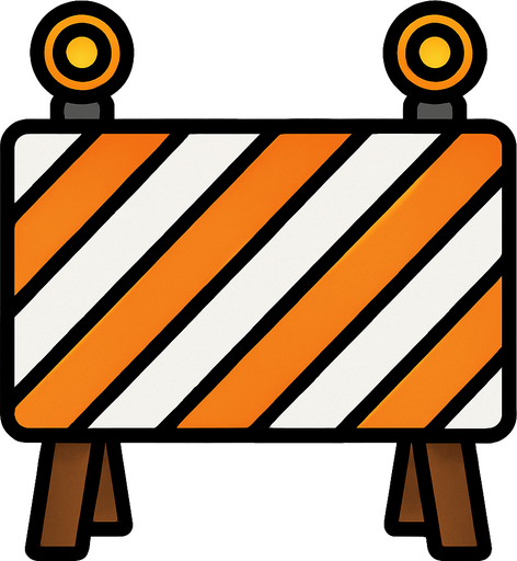 barrier.
In-Game asset.  2d.  High contrast.  No shadows