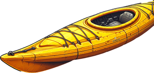 yellow kayak.
Single Game Texture.  In-Game asset.  High contrast.  No shadows