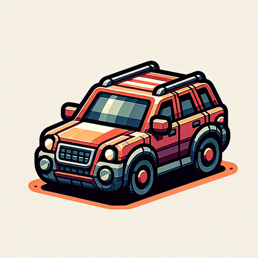 Car.
Single Game Texture.  In-Game asset.  2d.  Blank background.  High contrast.  No shadows