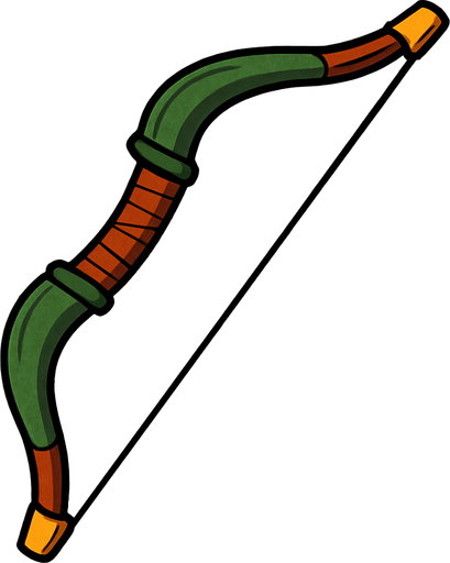 avcılıkta kullanılan yay.
In-Game asset.  2d.  High contrast.  No shadows