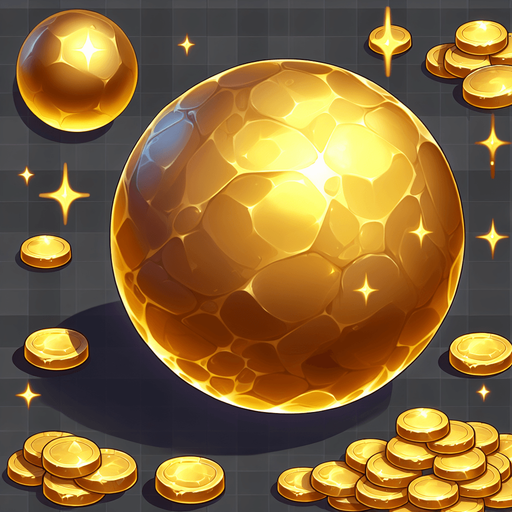 Gold.
Single Game Texture.  In-Game asset.  2d.  Blank background.  High contrast.  No shadows