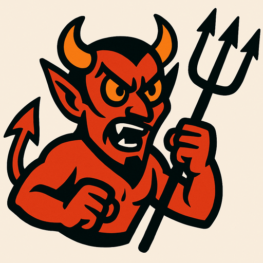 devil.
In-Game asset.  2d.  High contrast.  No shadows