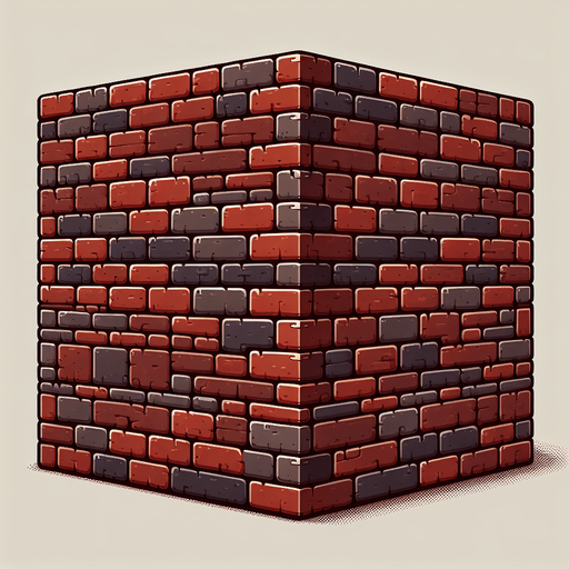 bakstenen muurpatroon.
Single Game Texture.  In-Game asset.  2d.  Blank background.  High contrast.  No shadows