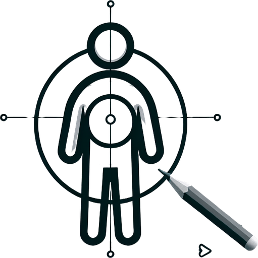 a target with a picture of a stickman taped on it.
Single Game Texture.  In-Game asset.  2d.  Blank background.  High contrast.  No shadows