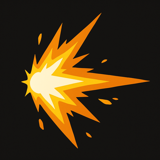 muzzle flash.
In-Game asset.  2d.  High contrast.  No shadows